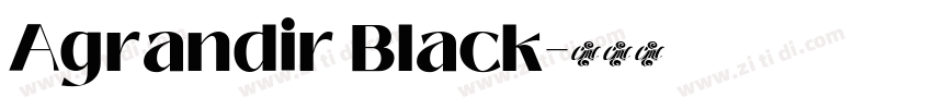 Agrandir Black字体转换